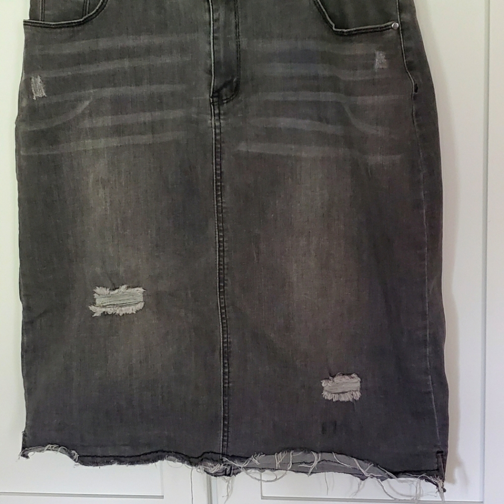 Black Jean Skirt Size 10